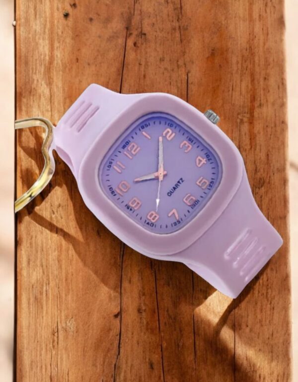Elegante Reloj de Silicona Cuadrada